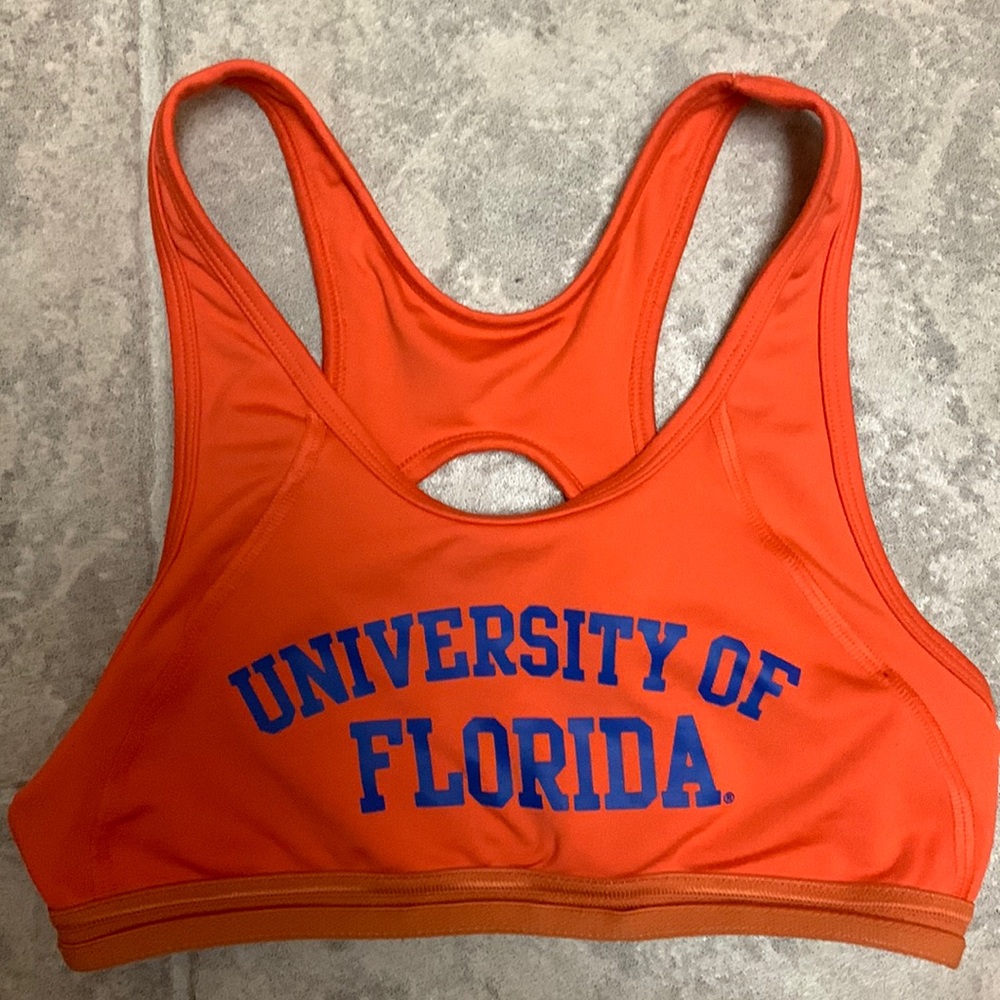 University of Florida gators sports bra orange and blue size medium